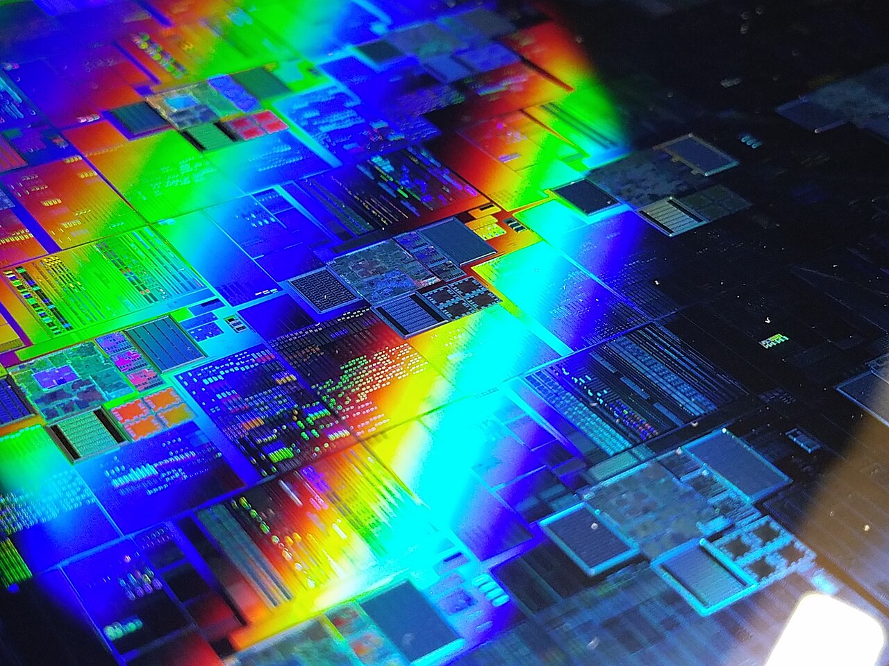 Permukaan wafer silikon 12 inci